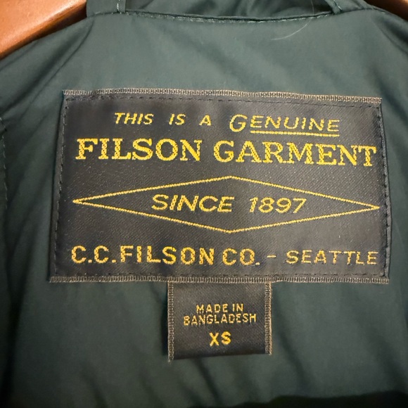 Filson Dark Green Puffer Jacket - Picture 2 of 3